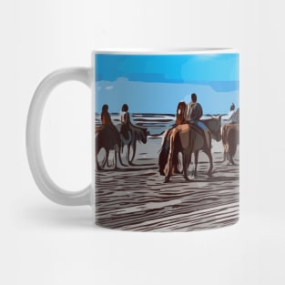 Horses on the beach Mug